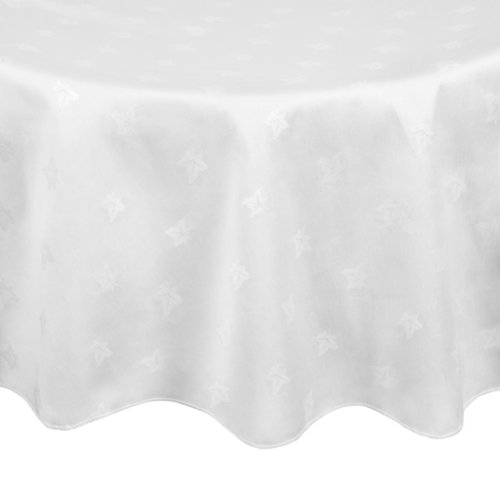 Luxury Luxor Tablecloth White - 230cm dia