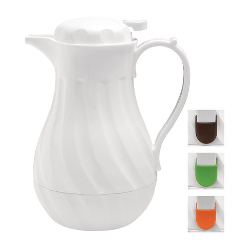 Olympia Insulated Swirl Jug White - 2Ltr