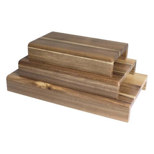Olympia EUTR Acacia Wood Riser Set (Set of 3)