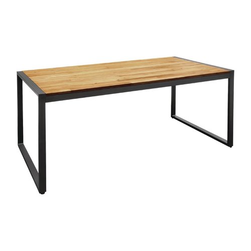 Bolero Steel & Acacia Industrial Table 1800x900mm)