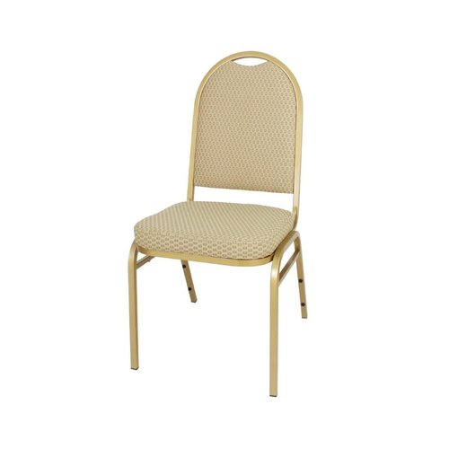 Bolero Steel Banqueting Chair with Neutral Cloth (Pack 4)