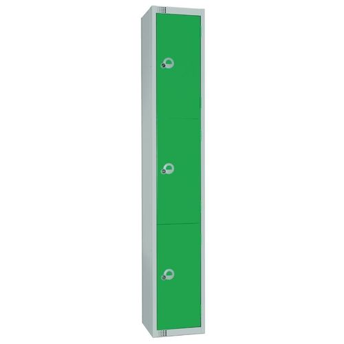 450mm Deep 3 Door Locker - Green