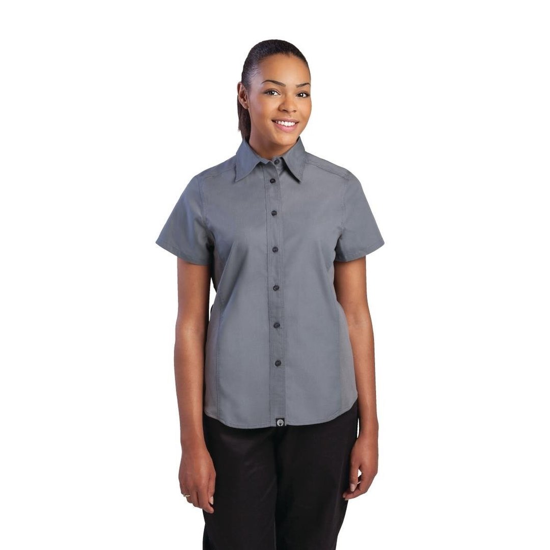 Chef Works Ladies Grey Cool Vent Chef Shirt Polycotton