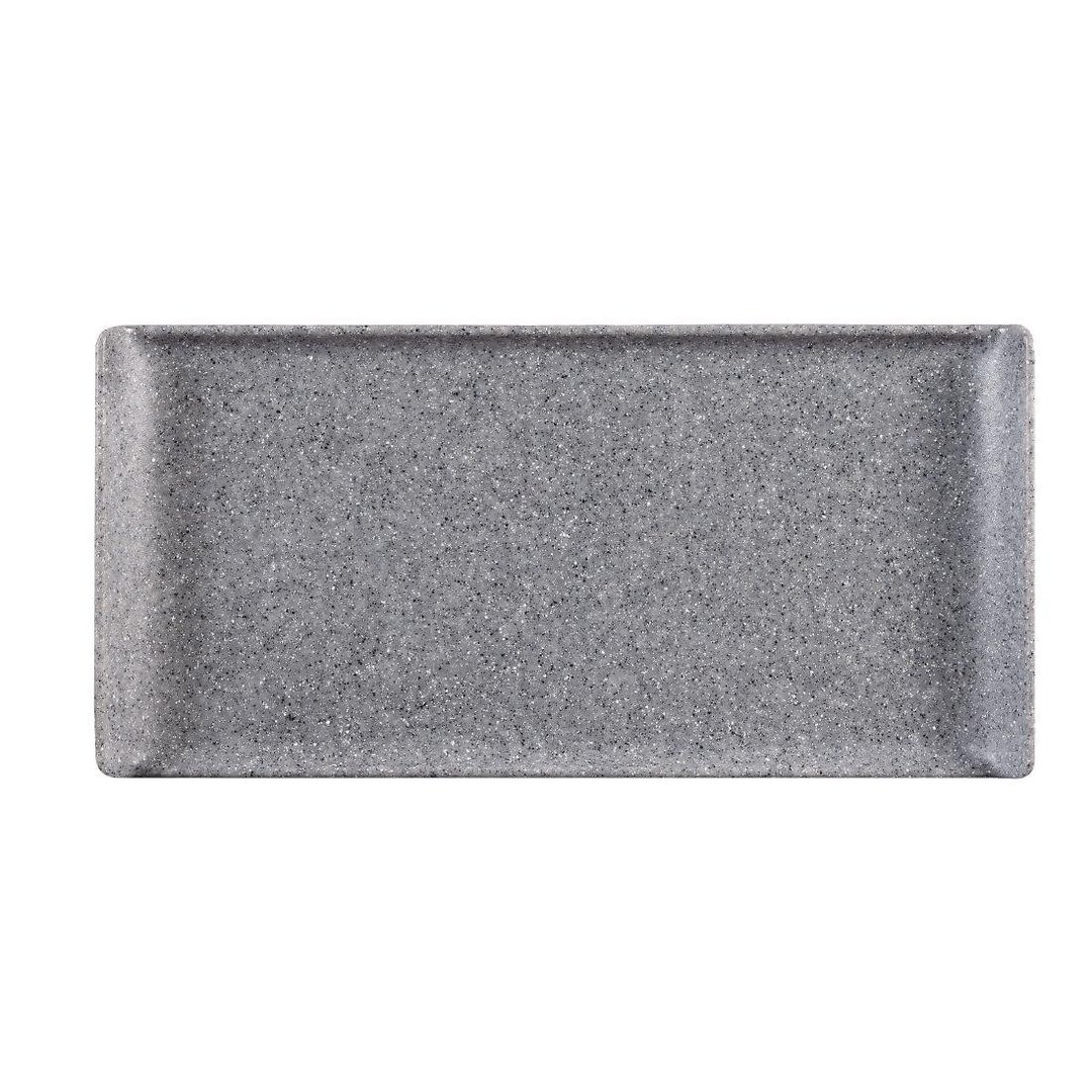 Churchill Plastic Rectangle Granite Melamine Tray 11 3/4x5 3/4" (Box 6)