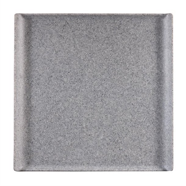 Churchill Plastic Square Granite Melamine Tray - 11 7/8x11 7/8" (Box 4)