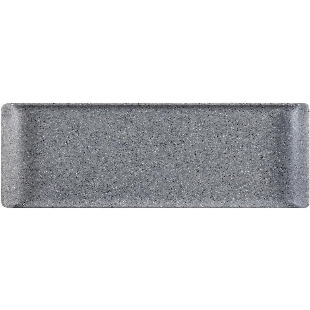 Churchill Plastic Rectangle Granite Melamine Tray - 22x6" (Box 4)