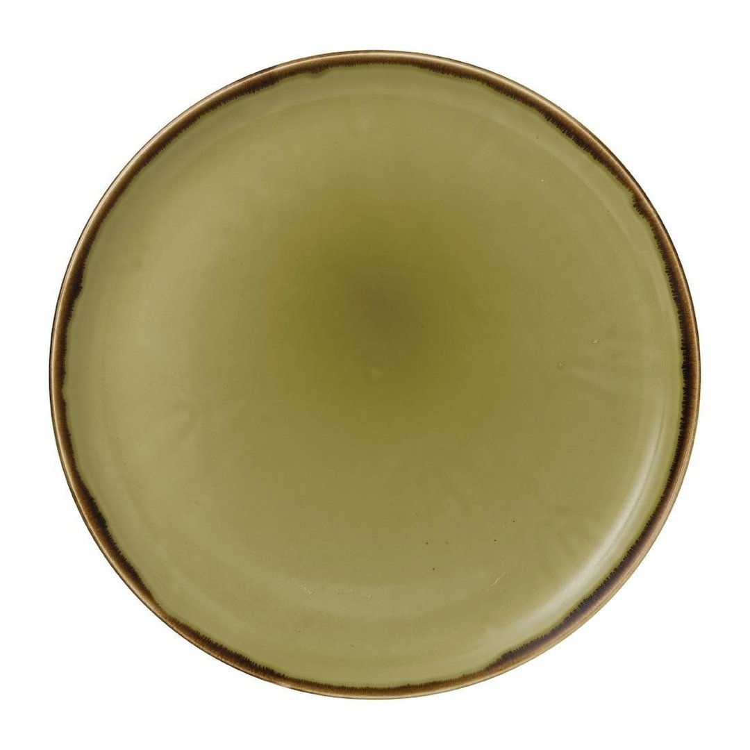 Dudson Harvest Green Coupe Plate 12 3/4" (Box 6)
