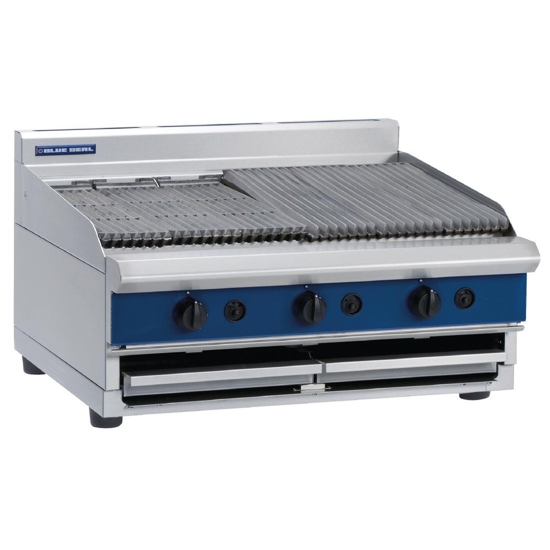 Blue Seal 900mm wide Chargrill Bench - LPG