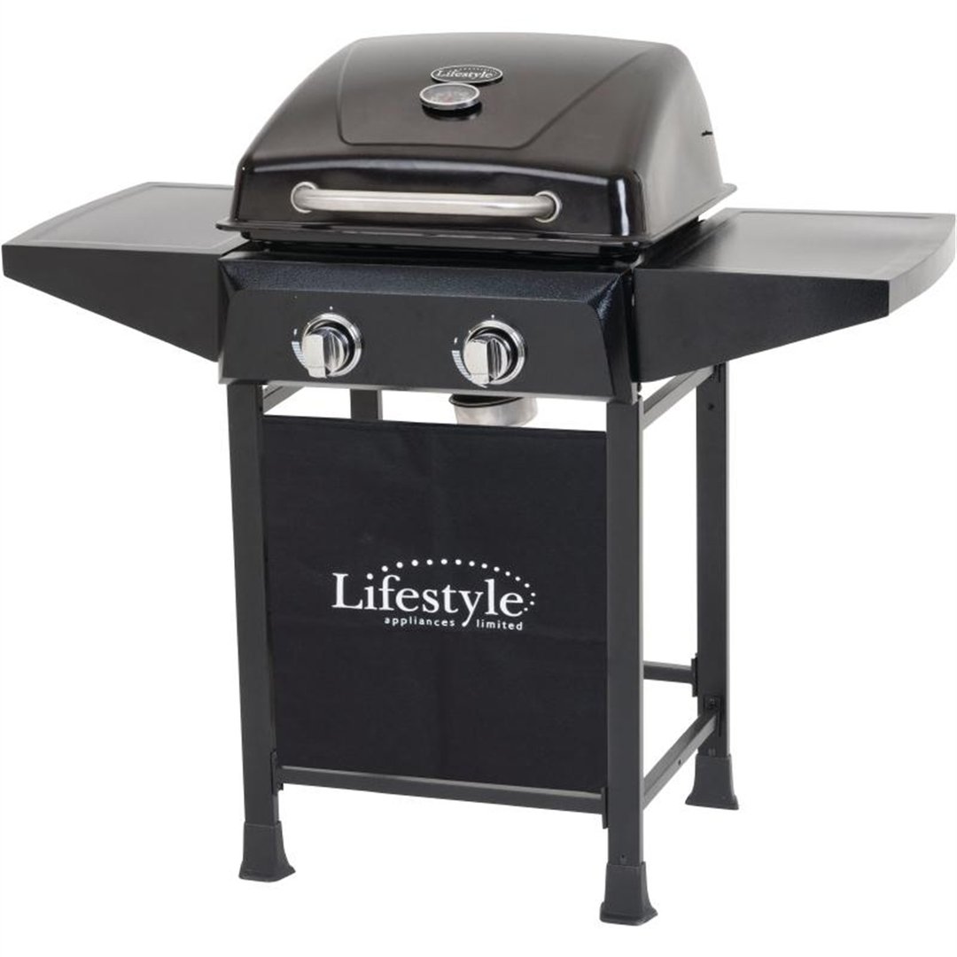Lifestyle Cuba 2 Burner Gas BBQ with Side Shelves
