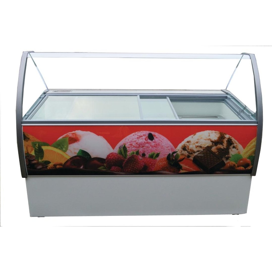 Crystal Venus Elegante 46 10 Pan Ice Cream Display Counter -15 to -22C