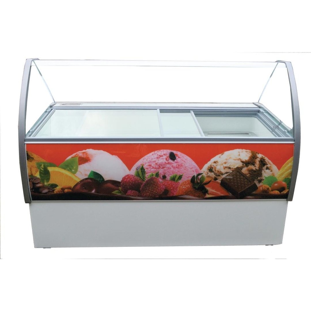 Crystal Venus Elegante 56 13 Pan Ice Cream Display Counter -15 to -22C