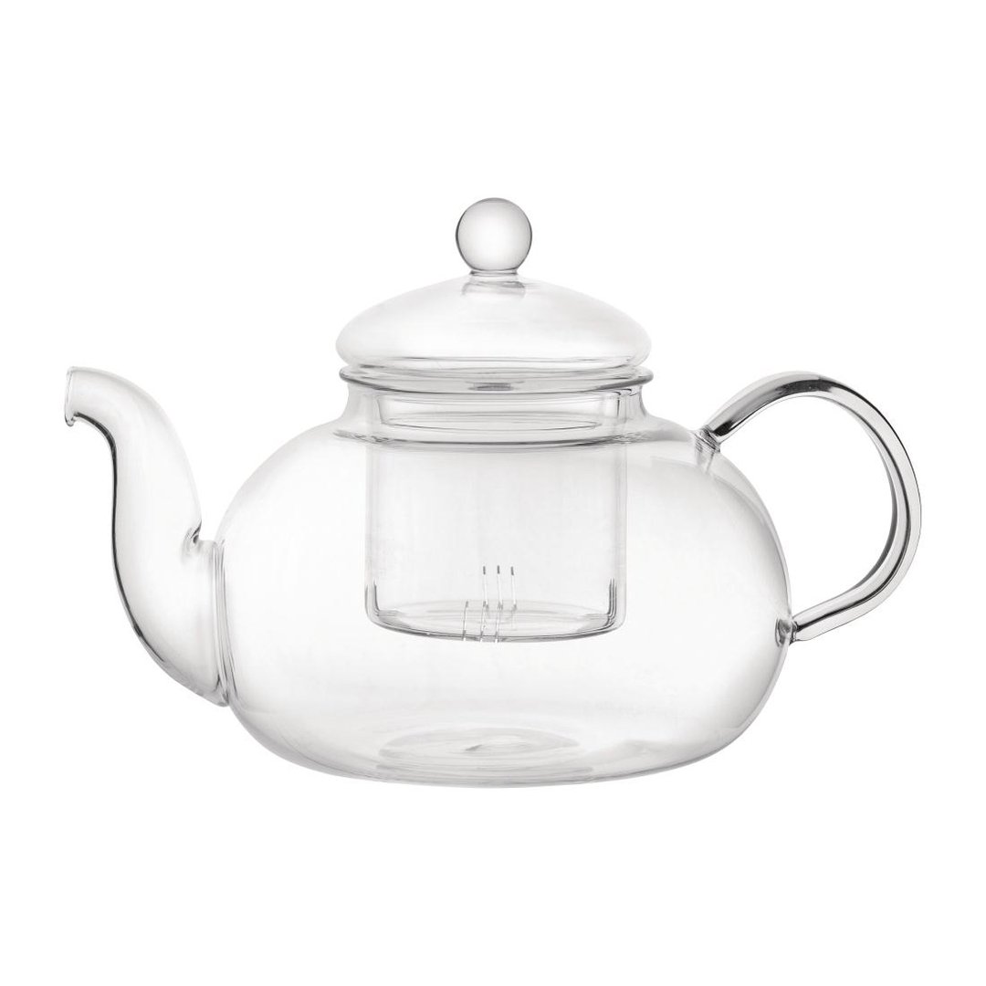 Utopia Long Island Glass Teapot - 1Ltr (Box 6)
