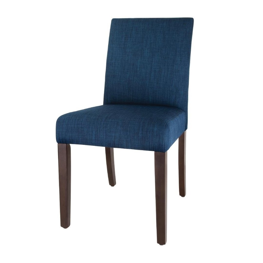Bolero Chiswick Dining Chair Royal Blue with Antique Oak (Pack 2)