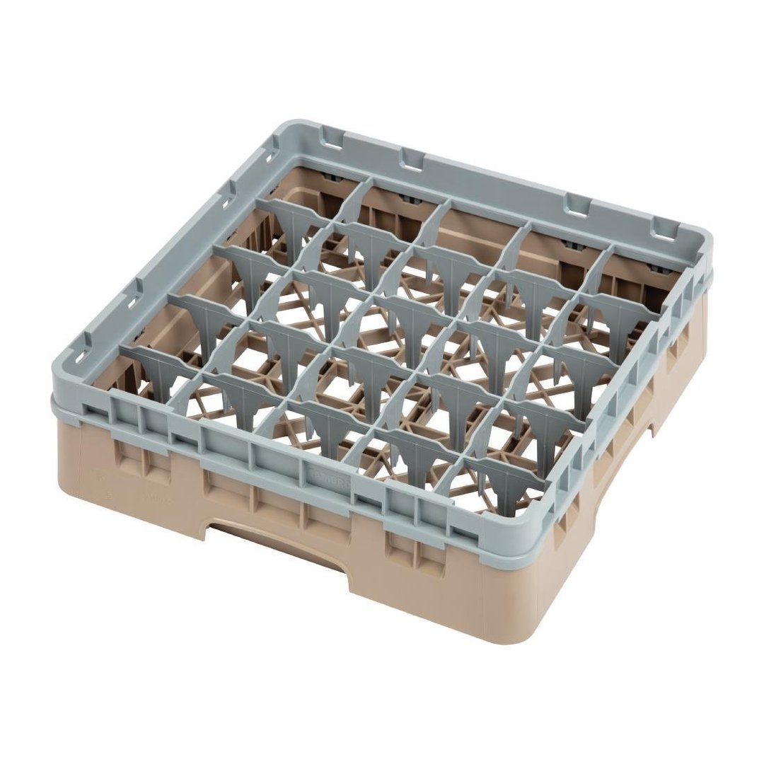 Cambro Camrack 25 Compartment Glass Rack Beige - Max Height 92mm