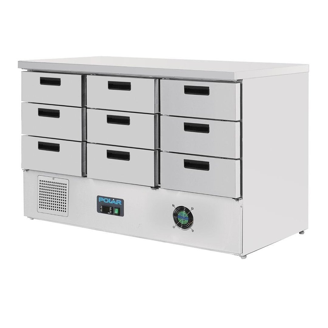 Polar G-Series Refrigerated Counter with 9 Drawers