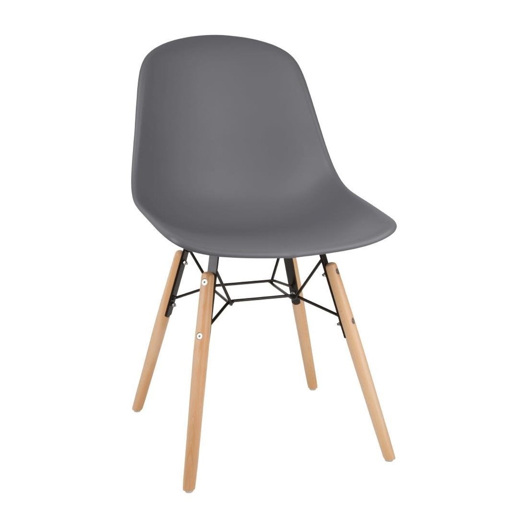 Bolero Arlo Side Chair - Dark Grey (Pack 2)