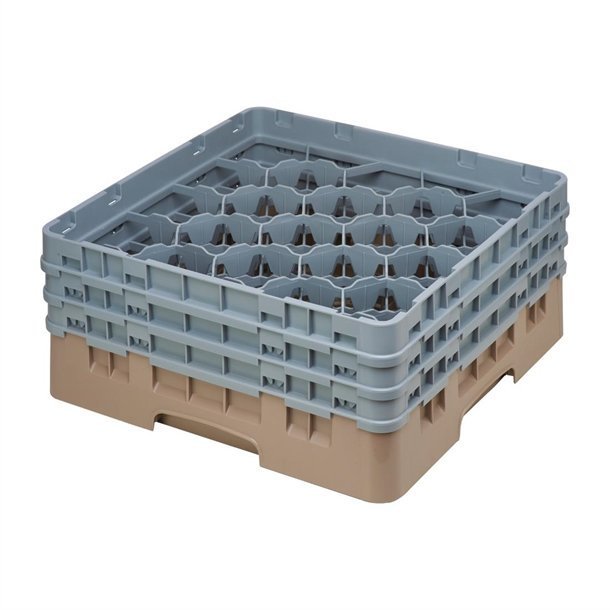 Cambro Camrack 20 Compartment Glass Rack Beige - Max Height 174mm