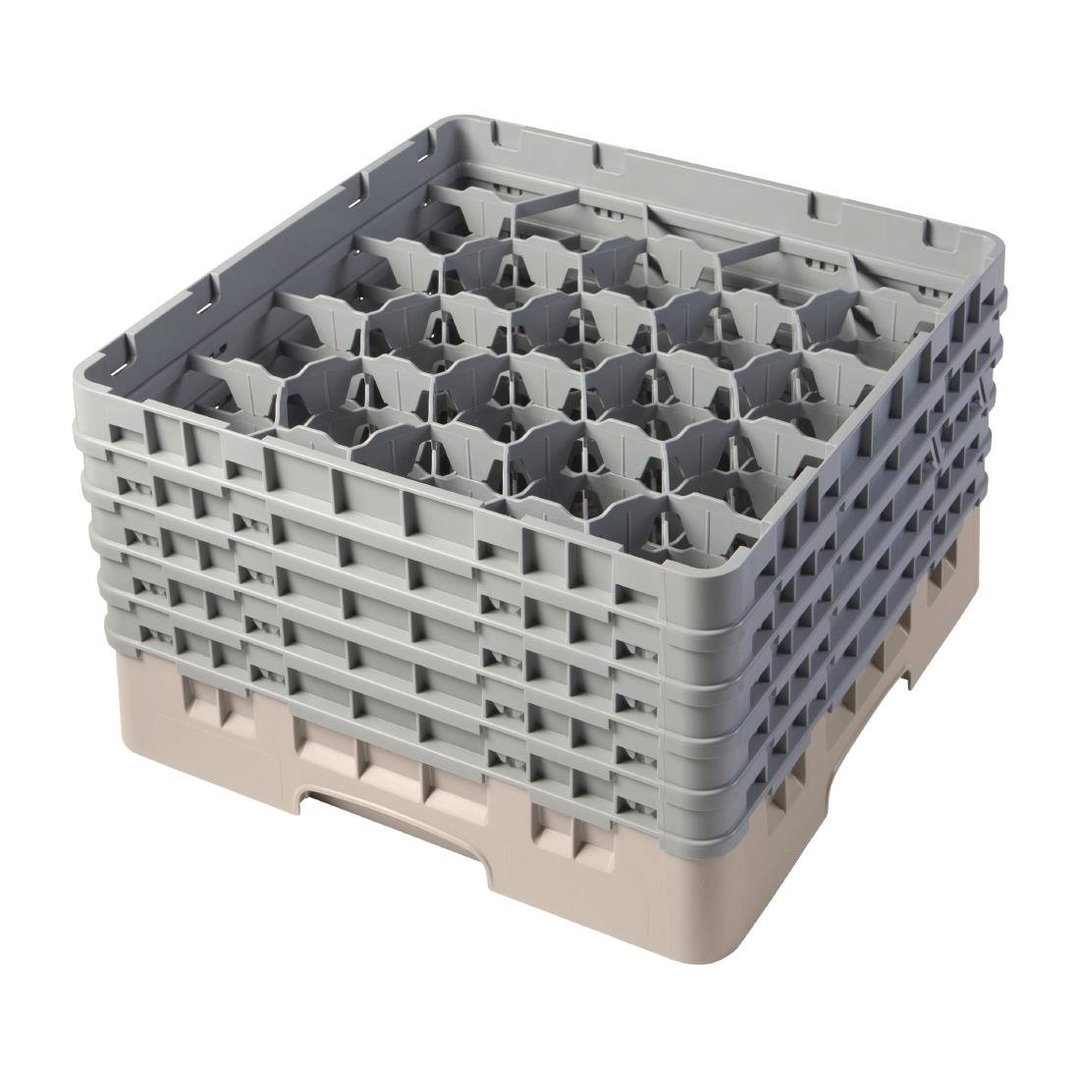 Cambro Camrack 20 Compartment Glass Rack Beige - Max Height 257mm