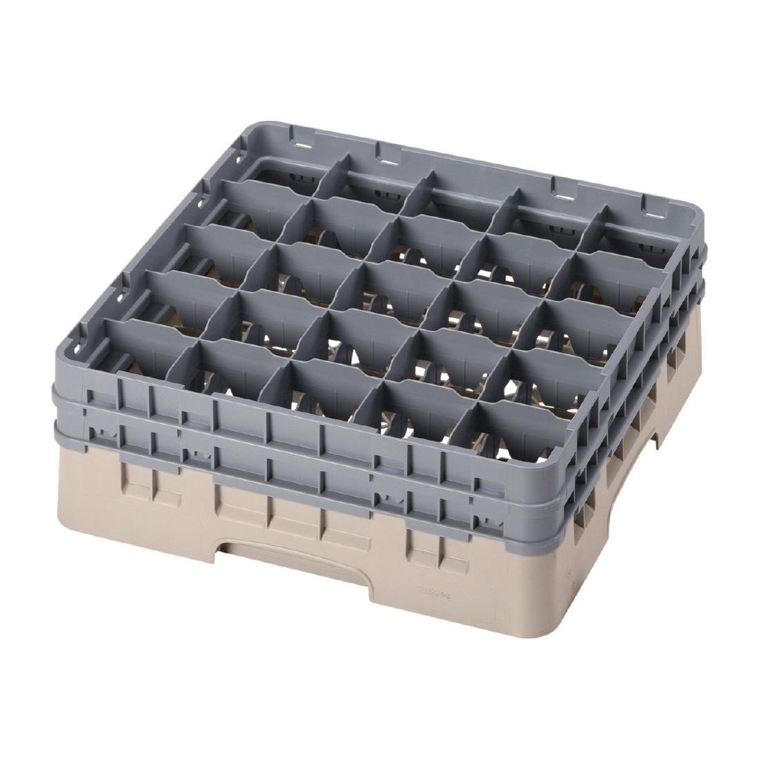 Cambro Camrack 25 Compartment Glass Rack Beige - Max Height 155mm
