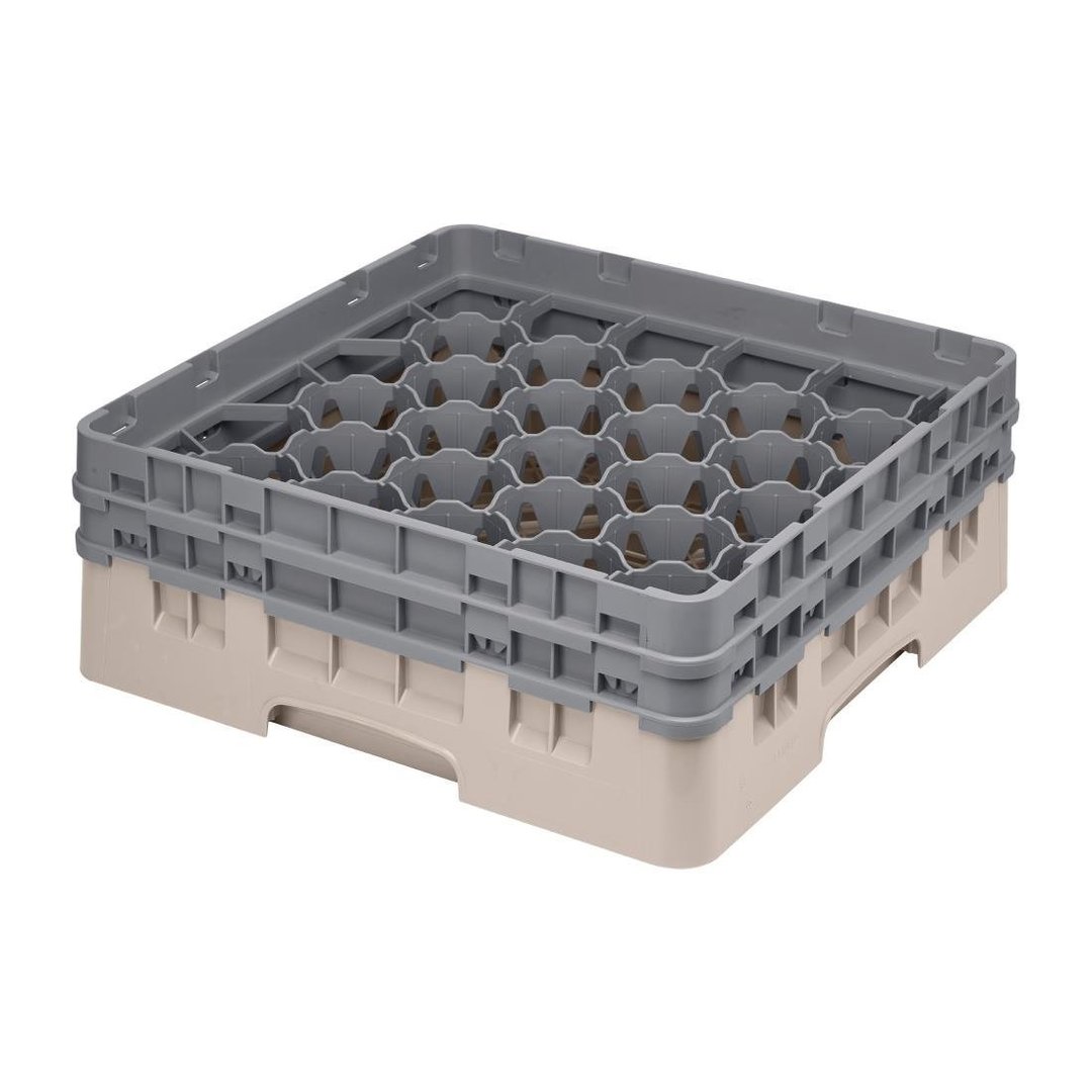 Cambro Camrack 30 Compartment Glass Rack Beige - Max Height 133mm