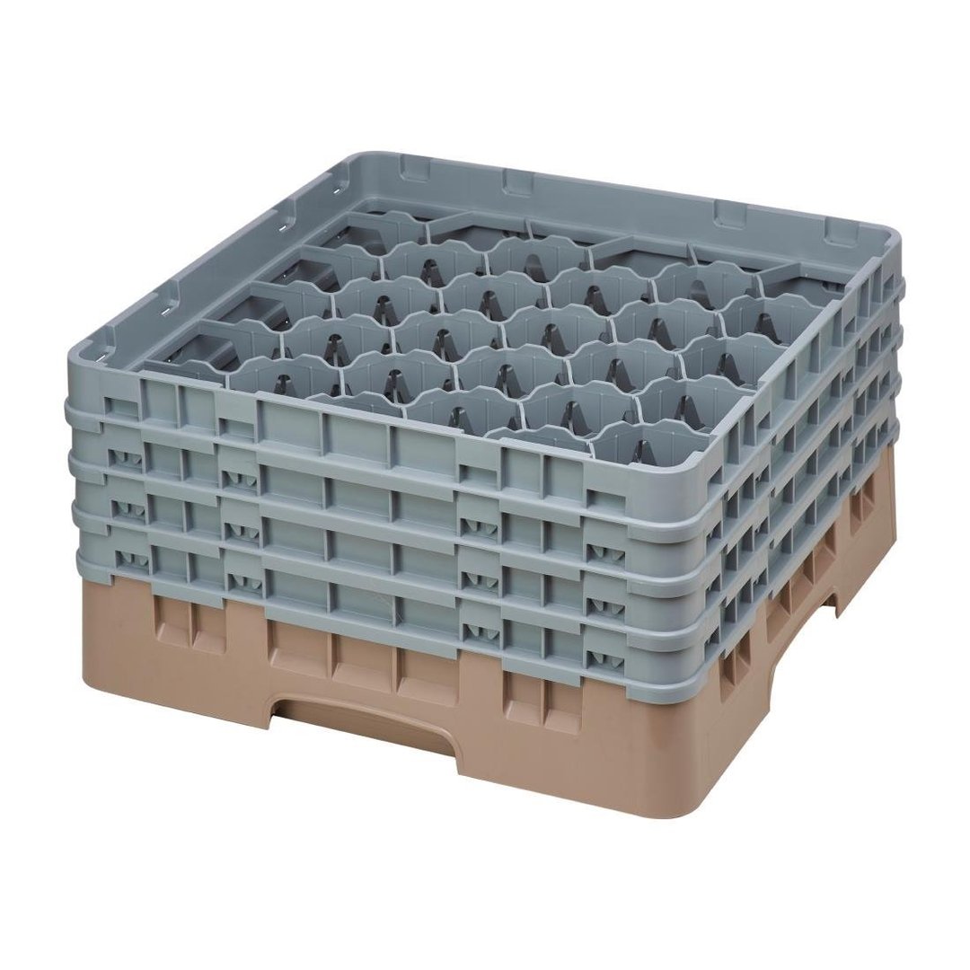 Cambro Camrack 30 Compartment Glass Rack Beige - Max Height 215mm