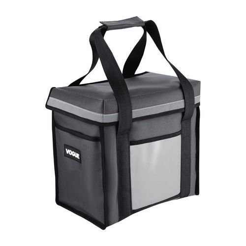 Vogue Insulated Top Loading Delivery Bag Grey - 330x230x330mm