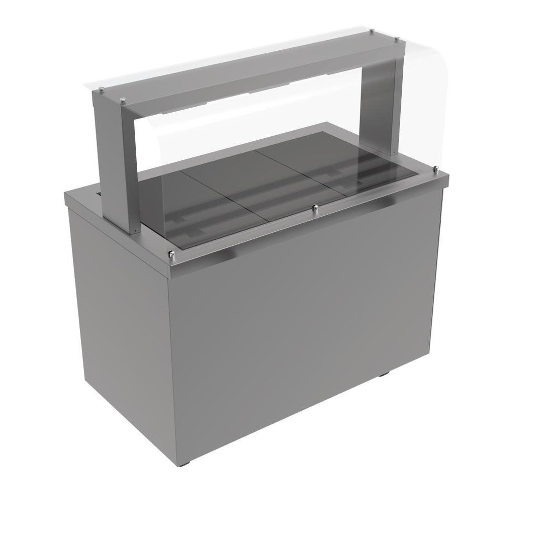 Falcon FC3-P Hotcupboard with 3x 1/1GN Hot Top, gantry and half size sneeze guard