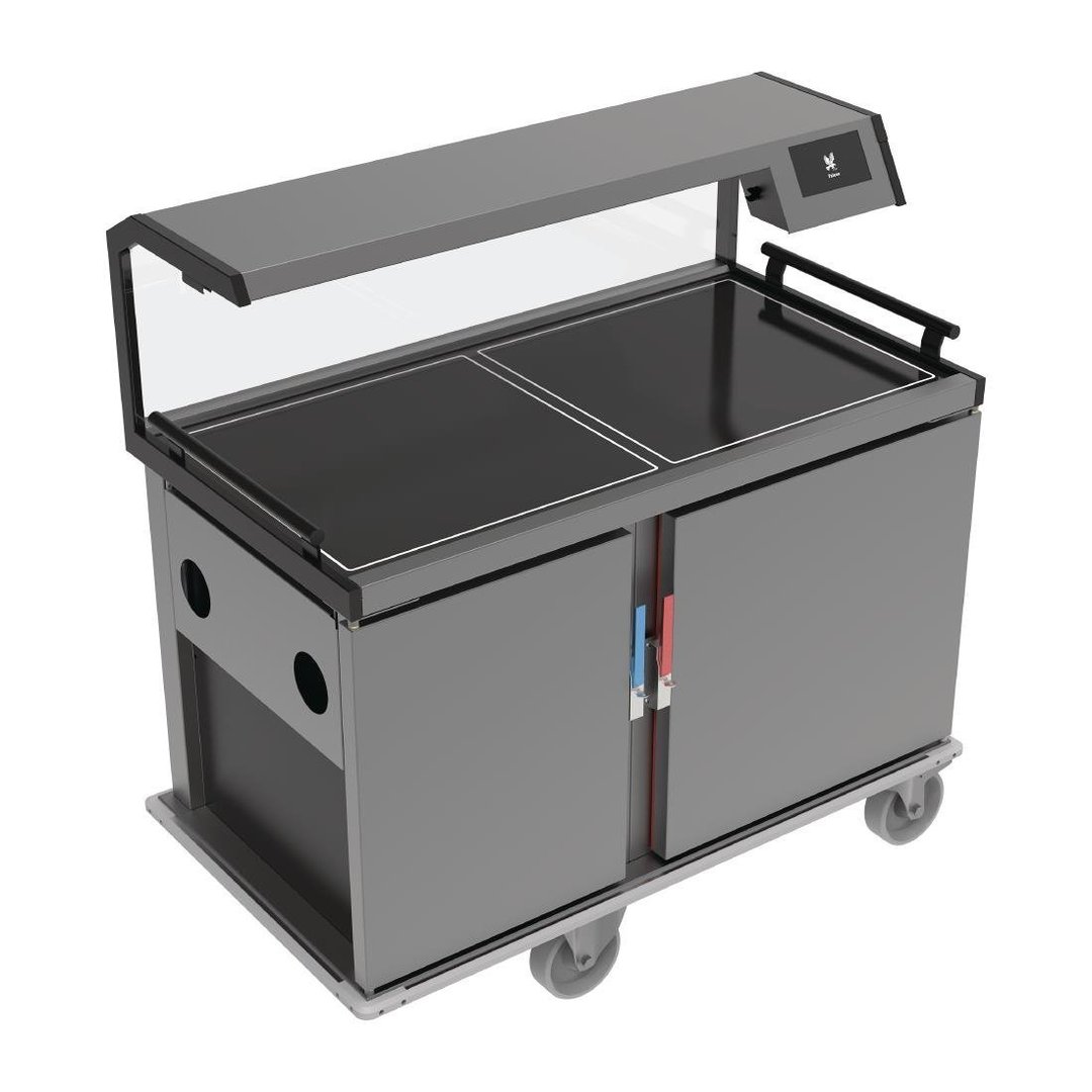 Falcon F2HR Meal Delivery Trolley One Heated One Refrigerated Compartment