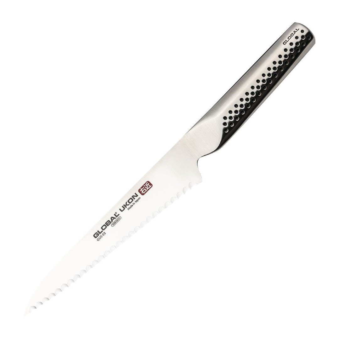 Global Knives Ukon Range Utility Knife Scalloped - 15cm