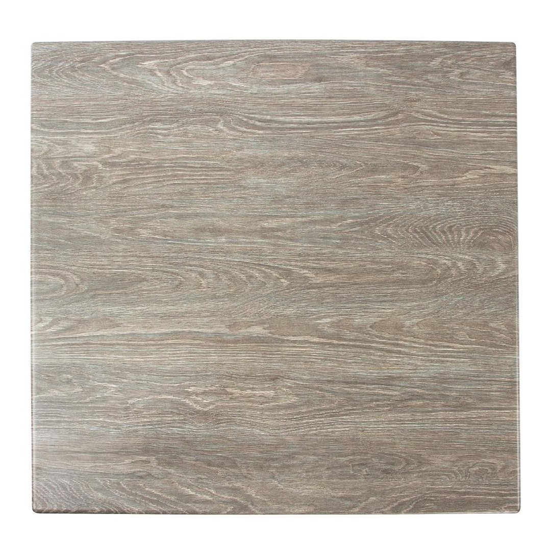 Werzalit Square 600mm Table Top - Limed Oak 170