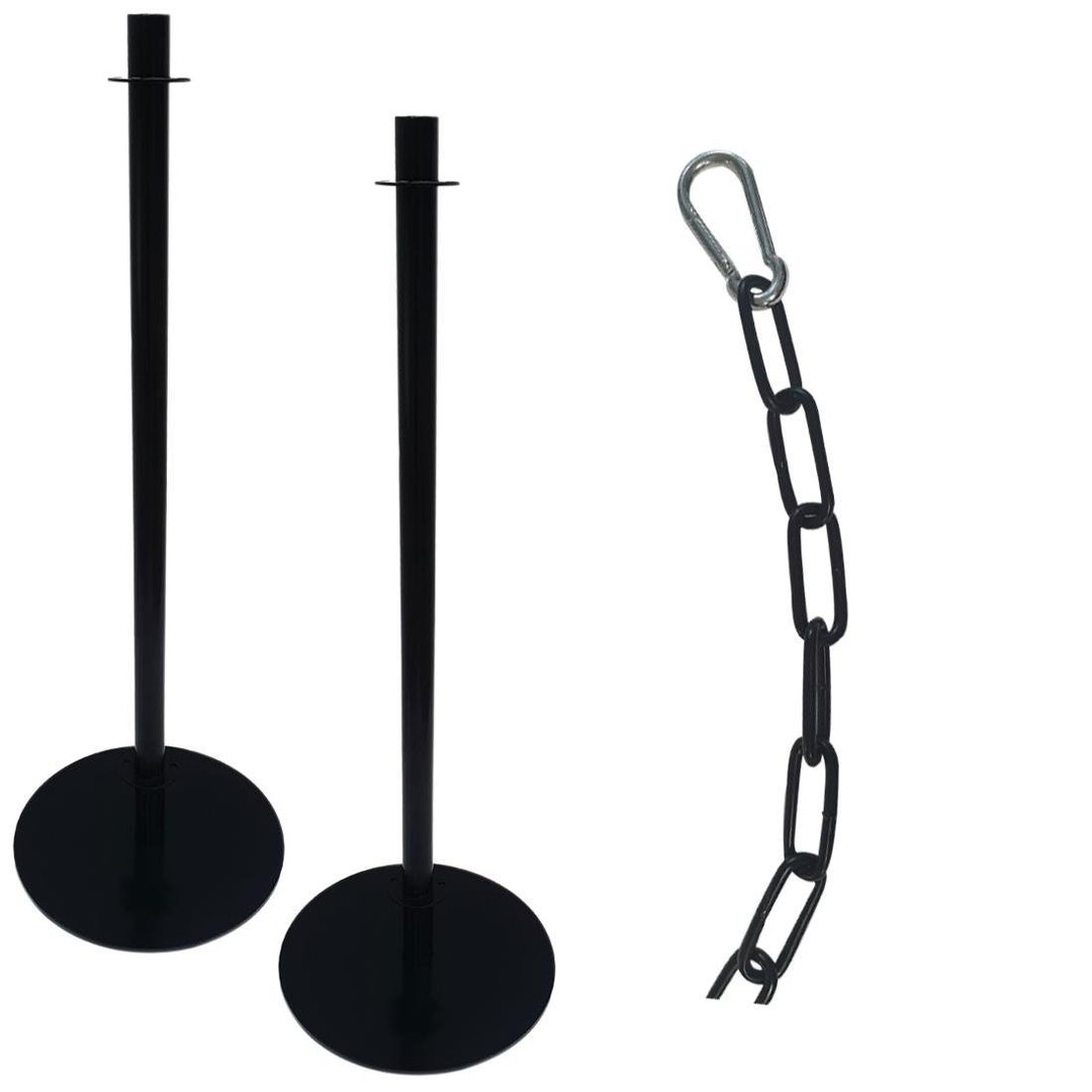 Black Plated Chain & 2 Barrier Bundle - 1.5m