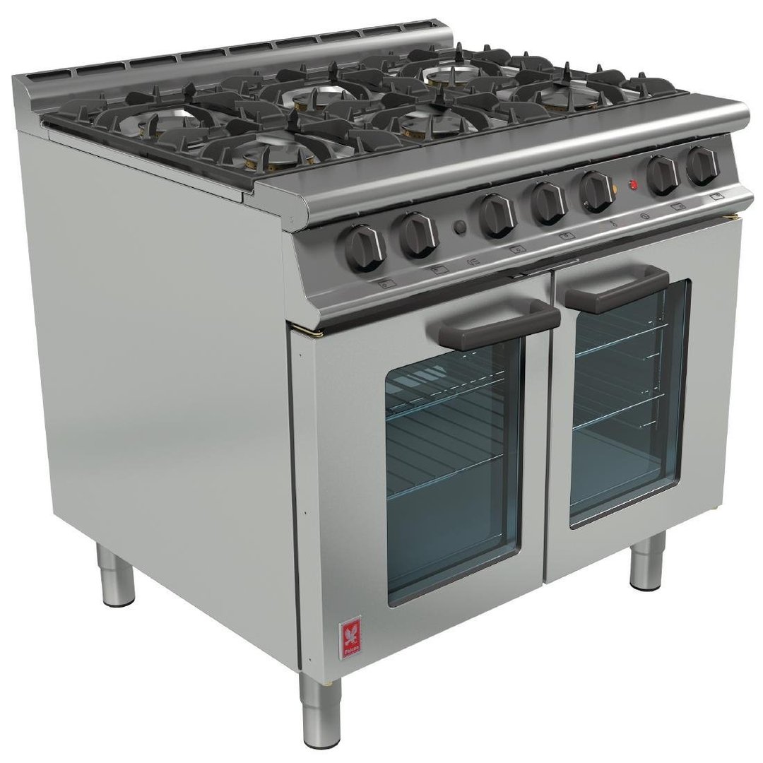 Falcon G3101 OTC 6 Burner Range with Electric Fan-Assisted Oven