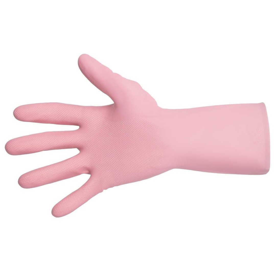 Mapa Vital 115 Pink Liquid Proof Light Duty Janitorial Gloves