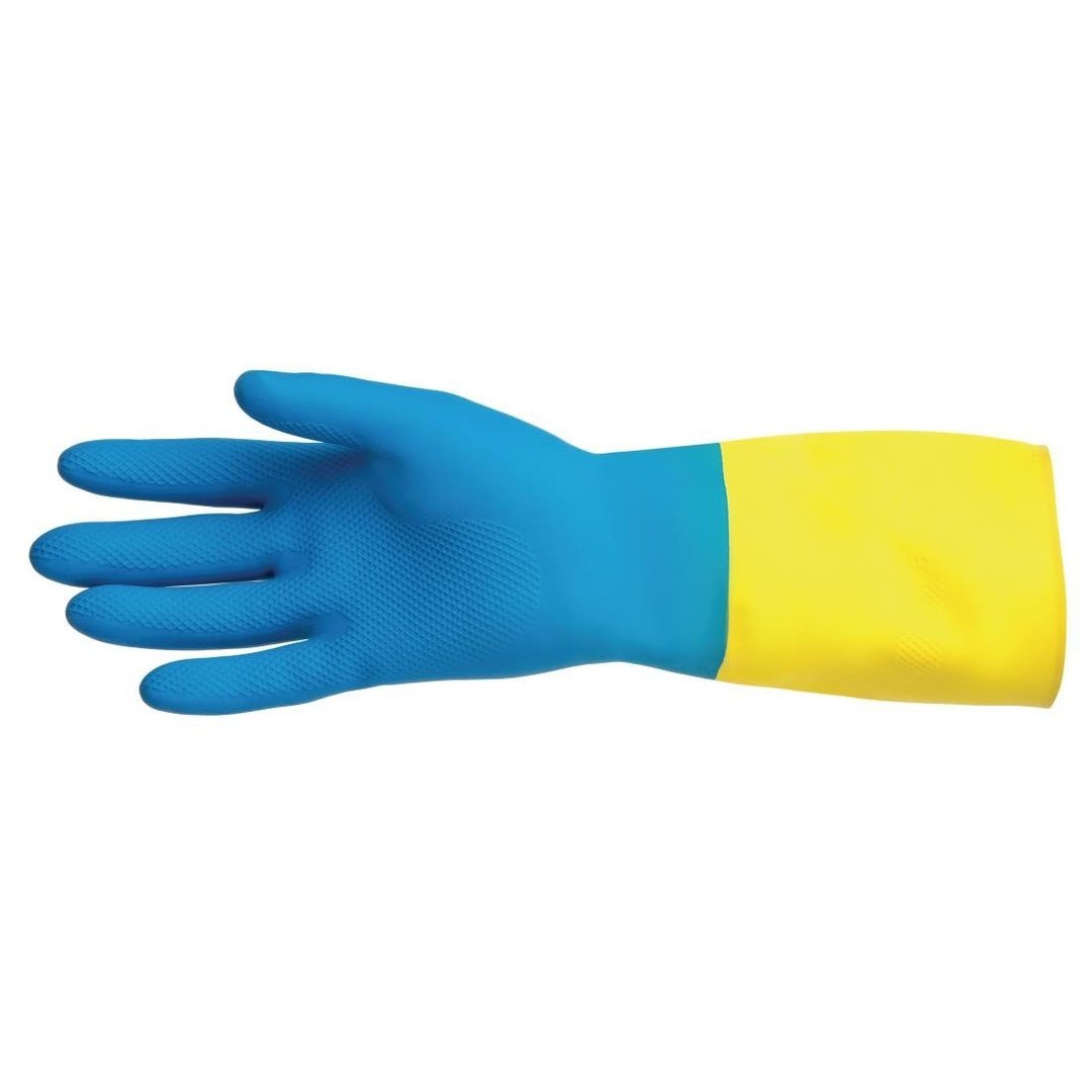 Mapa Alto 405 Blue/Yellow Heavy-Duty Janitorial Gloves