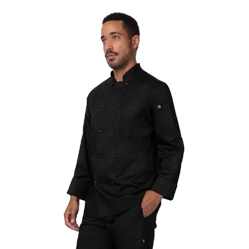 Chef Works White Le Mans Recycled Chef Jacket - Black