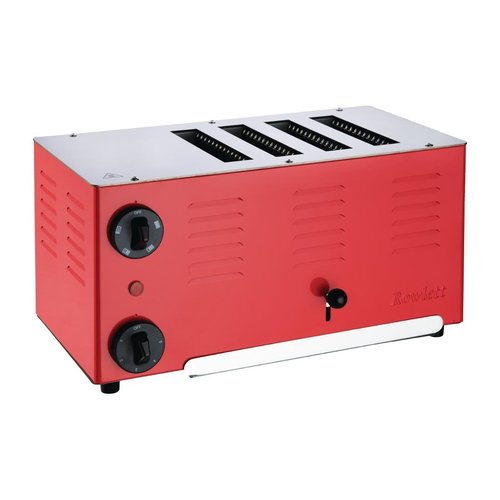 Rowlett Regent 4 Slot Toaster Traffic Red with Spare Elements