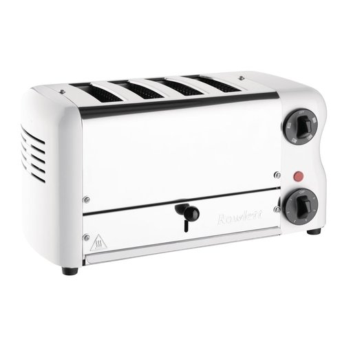 Rowlett Esprit 4 Slot Toaster White with Elements & Sandwich Cage