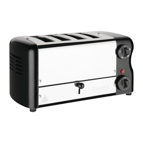 Rowlett Esprit 4 Slot Toaster Jet Black with Elements & Sandwich Cage
