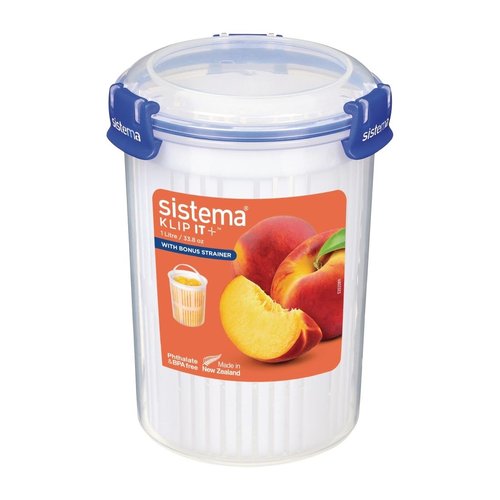 Sistema Round Klip It Plus Food Storage Container - 1Ltr