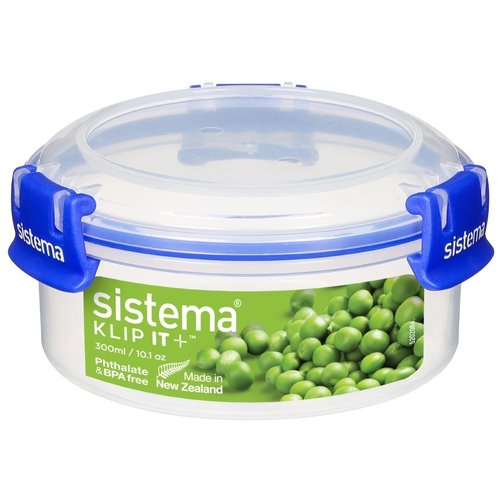 Sistema Round Klip It Plus Food Storage Container - 300ml