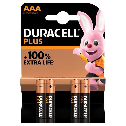 Duracell Plus AAA Battery (Pack 4)