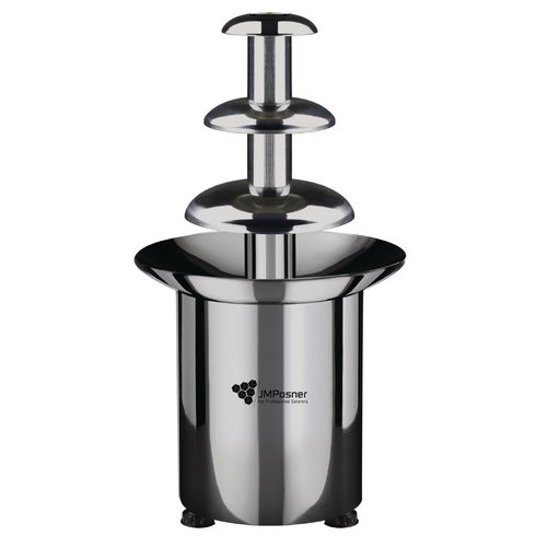 JM Posner Battery Operated Table Top Chocolate Fountain Silver