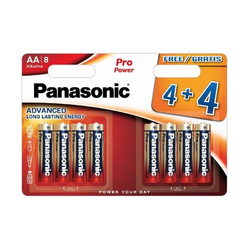 Panasonic Pro Power Batteries AA 4+4 Free Promo (Pack 8)
