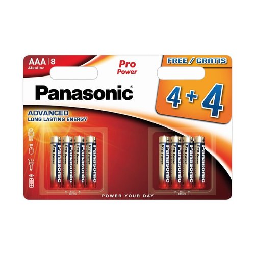 Panasonic Pro Power Batteries AAA 4+4 Free Promo (Pack 8)