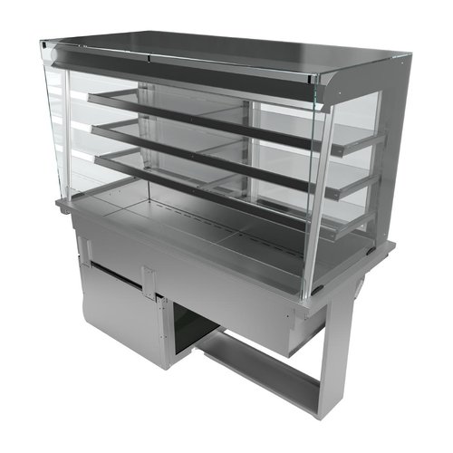 Moffat Drop-In Range Size 4 Refrigerated 3 Shelf Square Glass Open Front