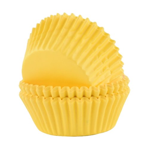 PME Block Colour Cupcake Cases Yellow (Pack 60)