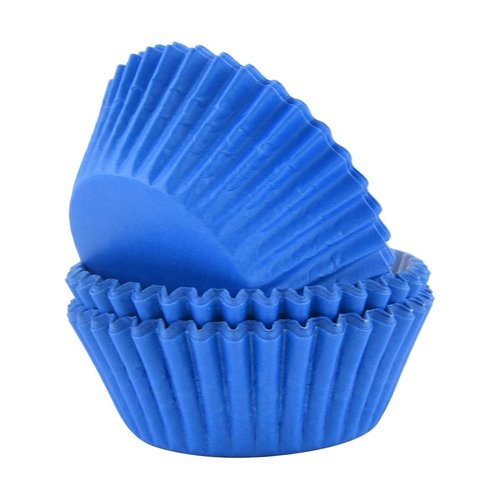 PME Block Colour Cupcake Cases Blue (Pack 60)