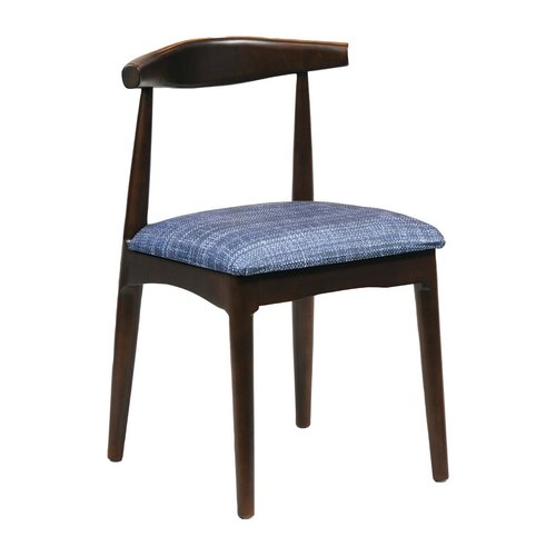 Aust Dining Chair Dark Walnut with Helbeck Midnight Seat (Pair)