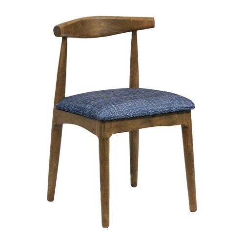 Aust Dining Chair Weathered Oak with Helbeck Midnight Seat (Pair)