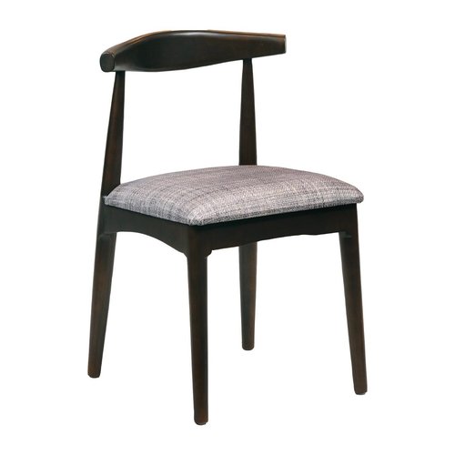 Aust Dining Chair Dark Walnut with Helbeck Charcoal Seat (Pair)